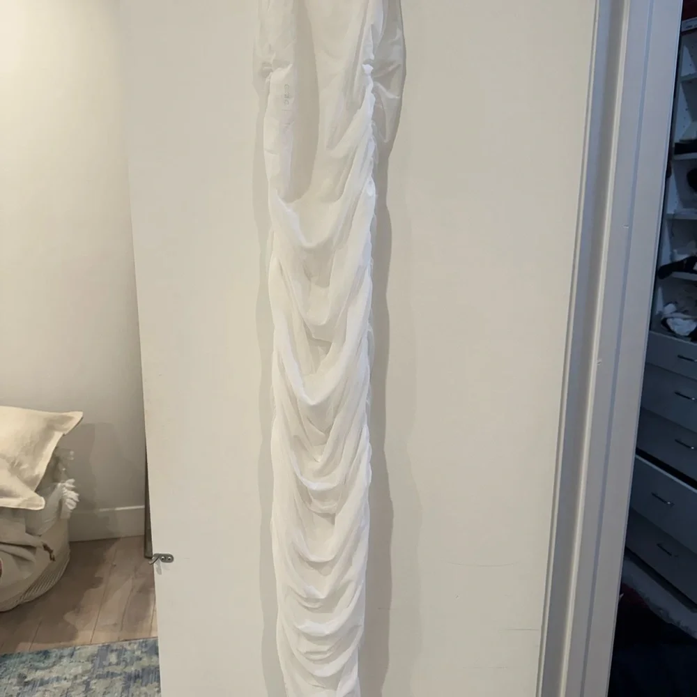 White Sheer Bodycon Dress - Picture 3 of 3